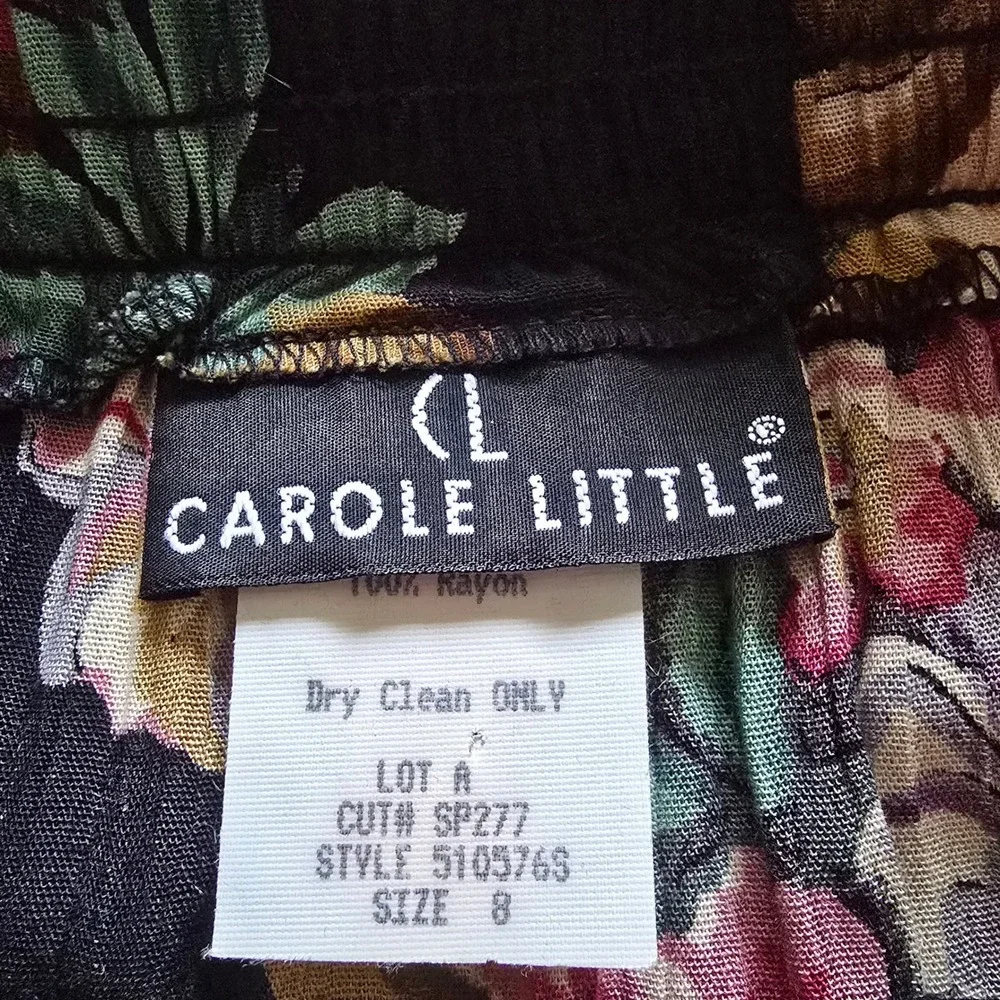 Gorgeous Vintage Carole Little Floral Mixed Print Set Blazer 10 Maxi Skirt 8 - Picture 8 of 16